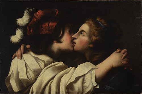 Kissing couple, 1650, Pietro della Vecchia