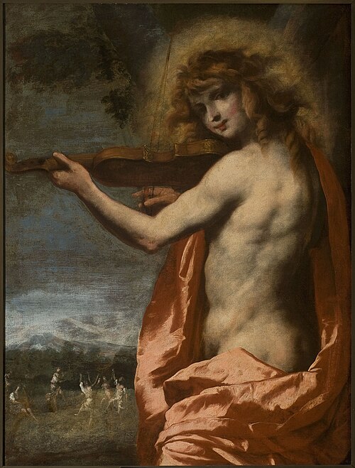 Apollo playing the violin., 1700, Pietro della Vecchia