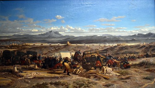 La Levée du camp du midi, 1855, Emile Loubon