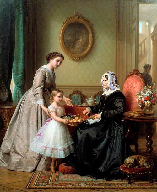 Grandmother's Birthday, 1867, Joseph Laurent Dyckmans