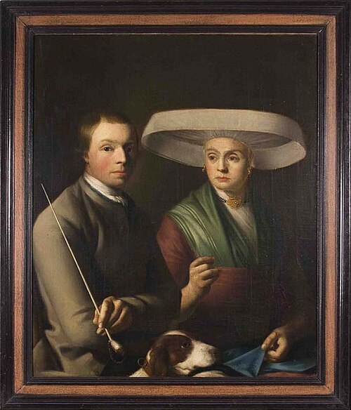 Portrait of Hotse Johannes (ca. 1760-1827) en zijn echtgenote Klaske Sybrens Ruardi (1757-1843), 1789, Willem Bartel van der Kooi