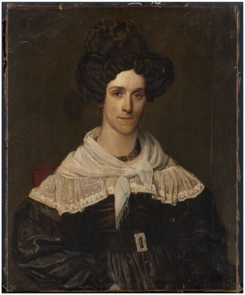Portret van Fenna Alogonda de Wal-Baart de la Faille, 1833, Willem Bartel van der Kooi