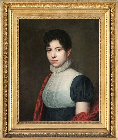 Portrait of Maria Gijsberta Verhoesen (1780-1833), echtgenote van Jeronimo de Vries, 1809, Willem Bartel van der Kooi