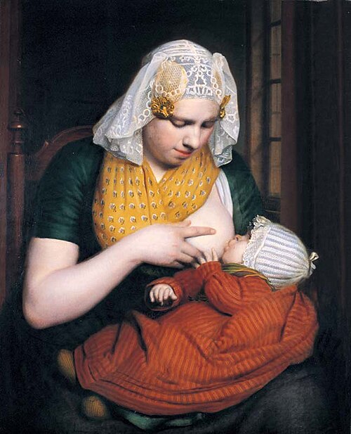 Moeder die haar kind de borst geeft, 1826, Willem Bartel van der Kooi