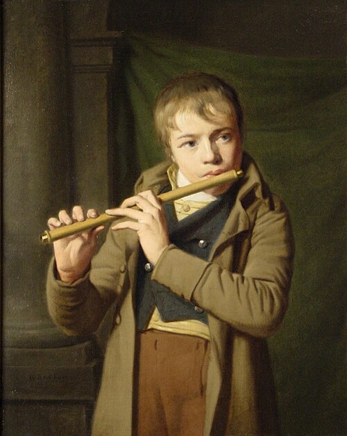 Jongen met dwarsfluit, , Willem Bartel van der Kooi