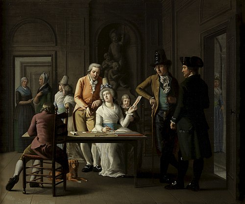 De tekenles van Anna Charlotte Didier de Boncour, 1793, Willem Bartel van der Kooi