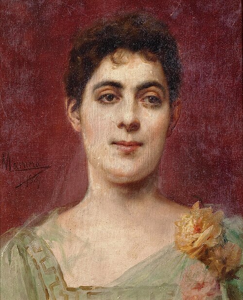 Francisca Aparicio y Mérida marquesa de Vistabella, 1889, Francesc Masriera Manovens