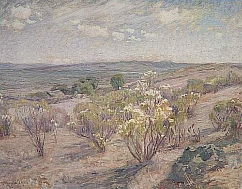 Paysage. Arbrisseaux en fleurs, 1921, Alberto Valenzuela Llanos