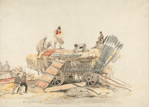 Loading a Wagon, 1813, Luke Clennell