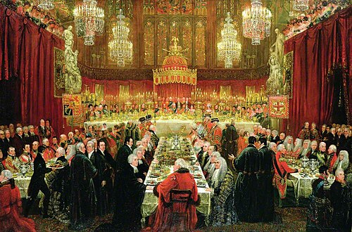 The Banquet Given by the Corporation to the Prince Regent, the Emperor of Russia and the King of Pru, , Luke Clennell
