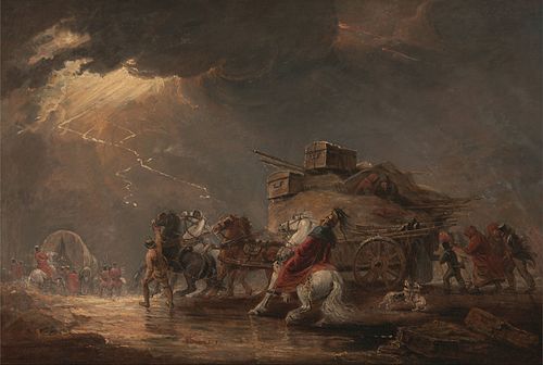 Baggage Wagons in a Thunderstorm, 1815, Luke Clennell