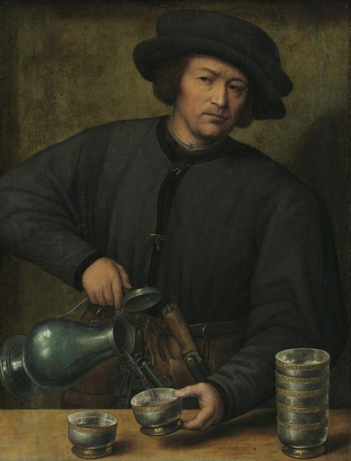 Portrait of a wine pourer, 1510, Joos van Cleve