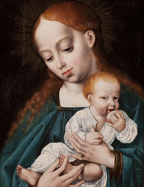 Madonna and Child Eating an Apple, 1524, Joos van Cleve