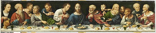 Retable de la Déploration du Christ : La Cène, 1522, Joos van Cleve