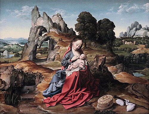 Rest on the flight to Egypt, 1513, Joos van Cleve
