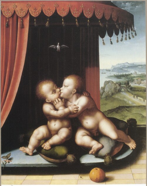 Christus en Johannes de Doper als kinderen, 1537, Joos van Cleve