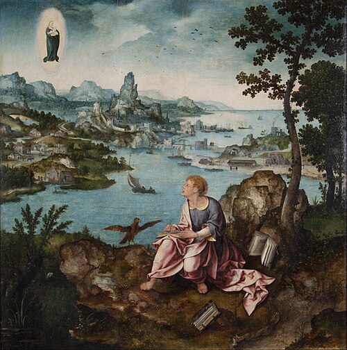 St. John the Evangelist on Patmos, 1525, Joos van Cleve