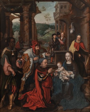 De aanbidding der wijzen, 1600, Joos van Cleve