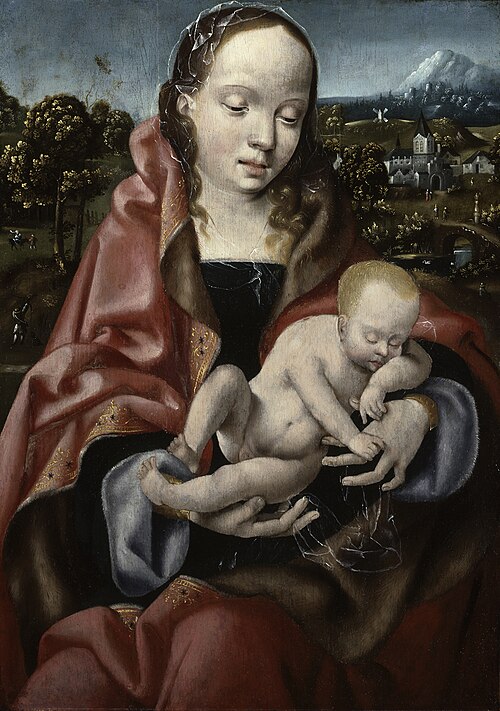 Virgin and Sleeping Christ Child, 1520, Joos van Cleve
