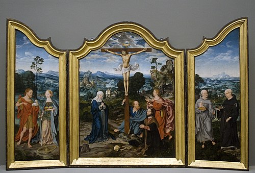 The Crucifixion with Saints and a Donor, 1520, Joos van Cleve