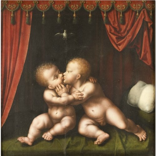 The Holy Infants Embracing, 1530, Joos van Cleve