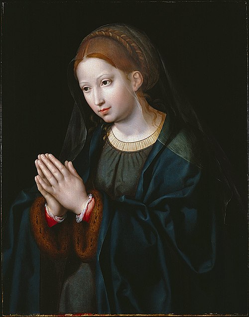 The Virgin in Prayer, 1525, Joos van Cleve
