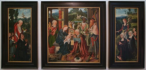 Triptych with the Adoration of the Magi, 1520, Joos van Cleve