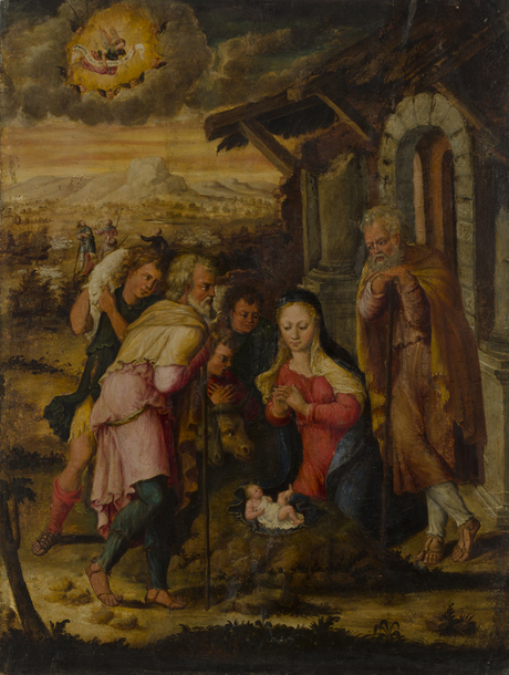 The birth of Christ, , Joos van Cleve