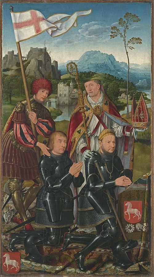 Marientod Altarpiece - left wing, 1515, Joos van Cleve