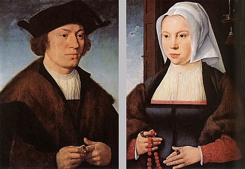 Portrait of a man and his wife, 1520, Joos van Cleve