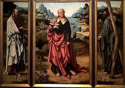 Triptych of Saint Peter, Paul and Andrew, , Joos van Cleve