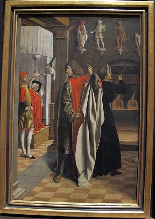 Saint Sébastien détruisant les idoles païennes, 1497, Josse Lieferinxe