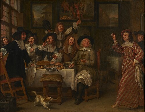 Repas d'artistes, 1660, Gonzales Coques