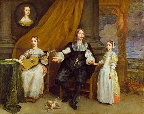 A Gentleman with His Two Daughters, 1664, Gonzales Coques