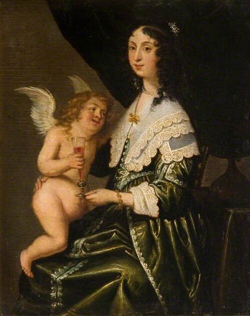 Lady with Cupid Holding a Wine Glass, , Gonzales Coques