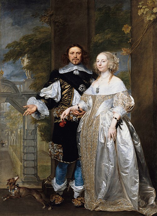 Couple marié dans le parc, 1662, Gonzales Coques