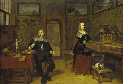 The Young Scholar And His Wife, 1640, Gonzales Coques