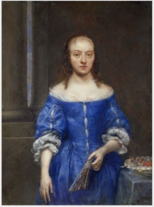 Portrait of a Woman in a Blue Dress, 1652, Gonzales Coques