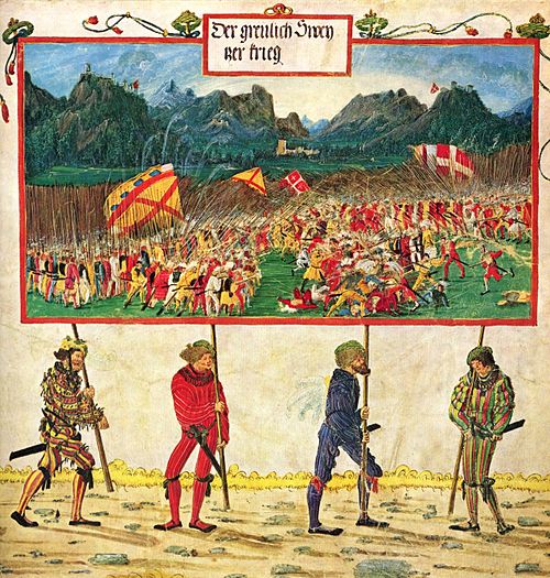 Triumphzug Kaiser Maximilians, Szene: Der Schweizer Krieg, 1513, Albrecht Altdorfer