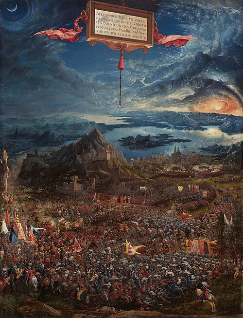 The Battle of Alexander at Issus, 1529, Albrecht Altdorfer