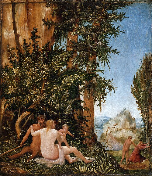 Landscape with Satyr Family, 1507, Albrecht Altdorfer