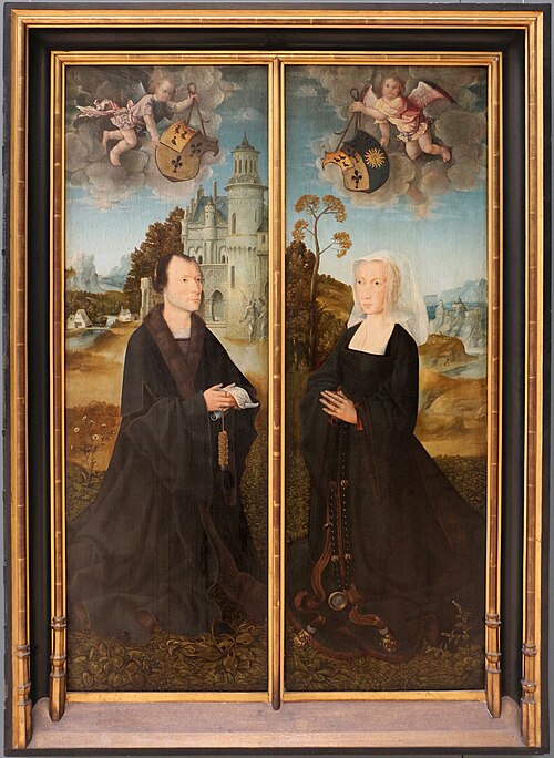 Portraits de François Colibrant et Lysbeth Biers, 1520, Goossen van der Weyden