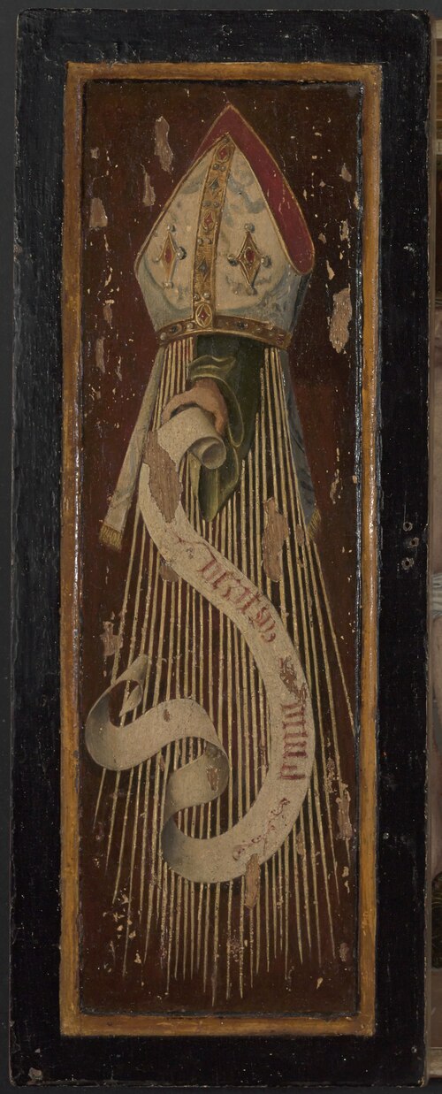 Mitre and Motto of Tongerlo Abbey, 1507, Goossen van der Weyden
