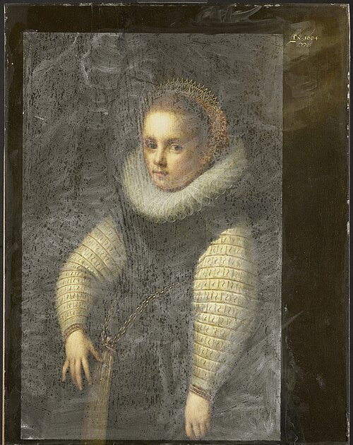 Portrait of Catharina Fourmenois as a Child, later Wife of Pieter Boudaen Courten, 1604, Gortzius Geldorp