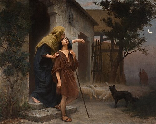 Jacob's departure, 1884, Rodolfo Amoedo
