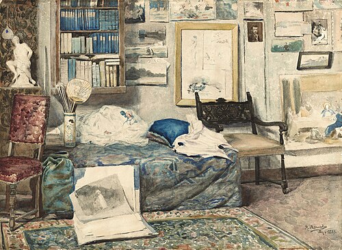 Ateliê do Artista em Paris, 1883, Rodolfo Amoedo