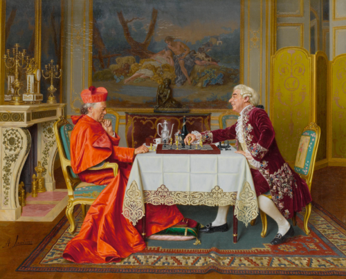 The Chess players, 1870, Andrea Landini