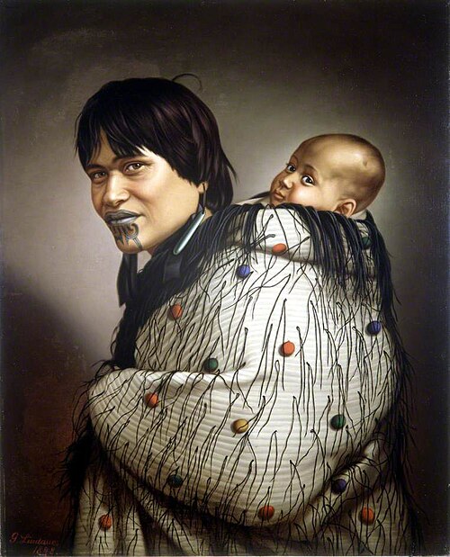 Ana Rupene avec enfant, 1860, Gottfried Lindauer