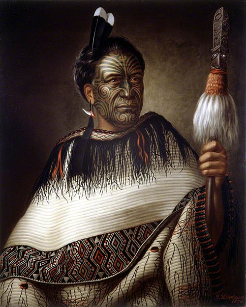 Portrait de Ngairo Rakai Hikuroa, 1878, Gottfried Lindauer
