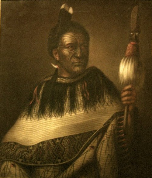 Chief Ngairo Rakaihikuroa in Wairarapa, New Zealand, , Gottfried Lindauer